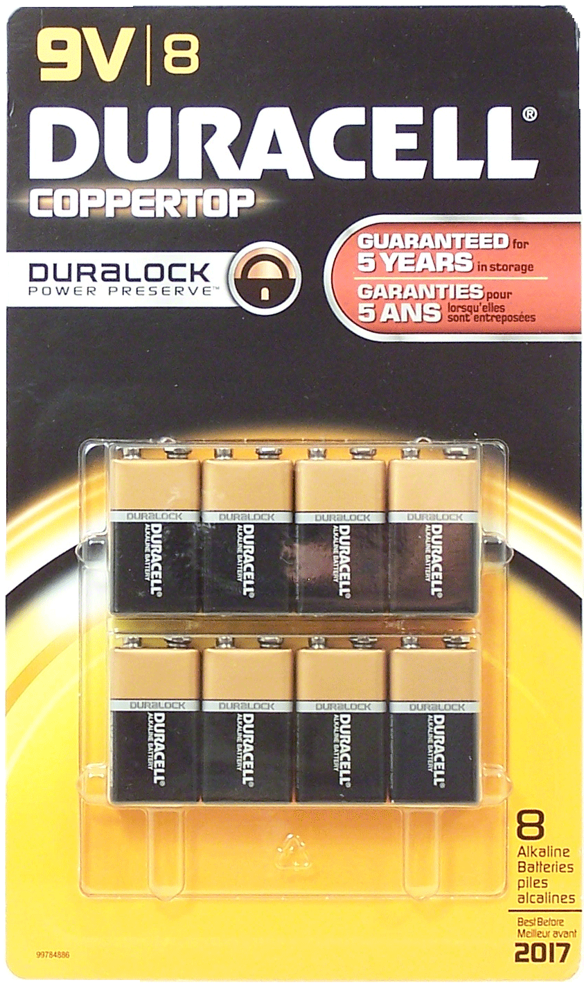 Duracell Coppertop 9-volt alkaline batteries Full-Size Picture